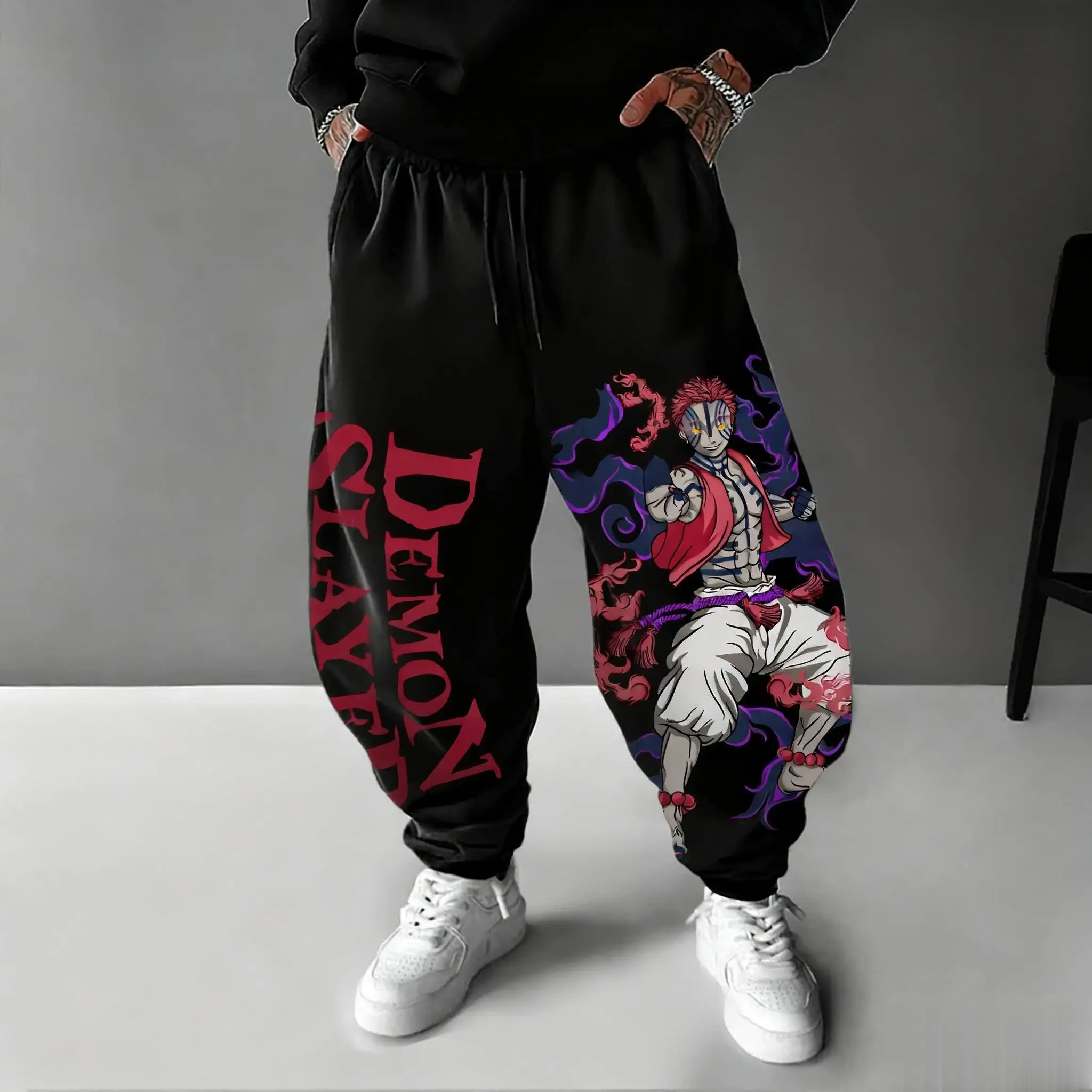 Streetwear Brand Beanie - 2026 Demon Slayer Akaza Anime-Hose für