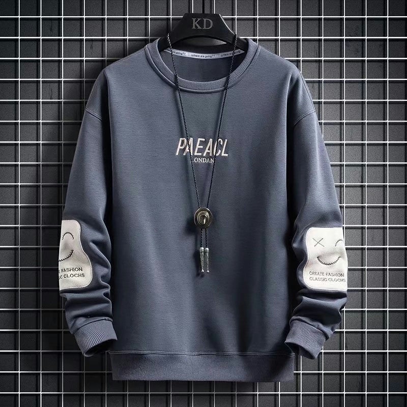 Urban Streetwear Brand - Herren Frühling Herbst Langarm Rundhals-Hoodie Modische