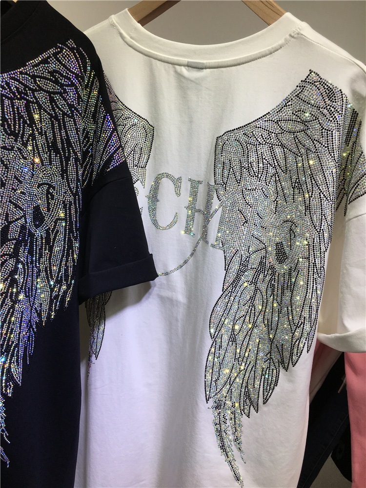 L-4XL übergroße Strass Engels  – Streetwear Clothing Brands Bewertung und Preis