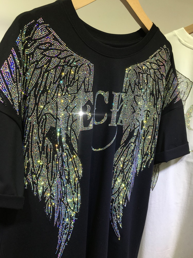 L-4XL übergroße Strass Engels  – Streetwear Clothing Brands Bewertung und Preis
