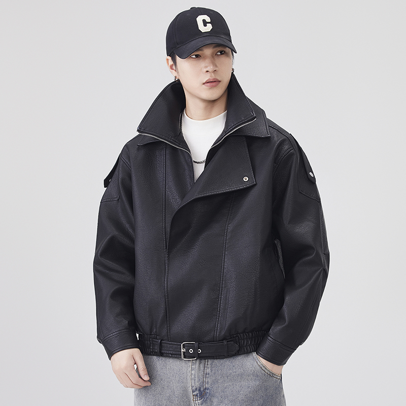 Herbst Winter Leder Jacke Männ – Streetwear Clothing Brands Bewertung und Preis