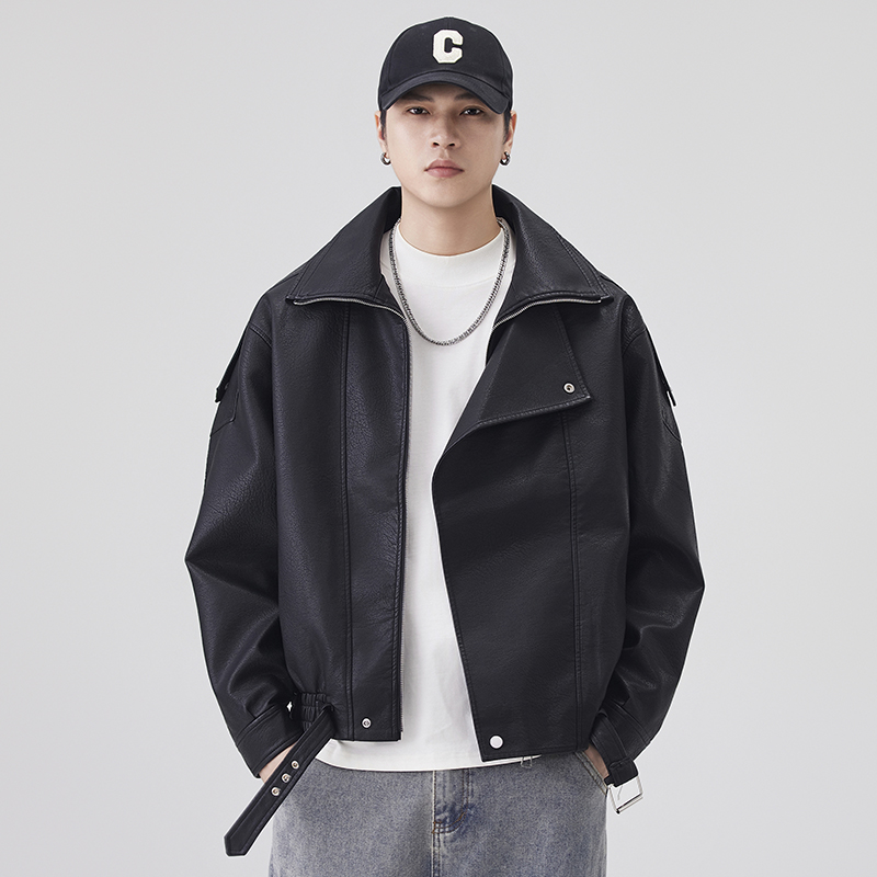 Herbst Winter Leder Jacke Männ – Streetwear Clothing Brands Bewertung und Preis