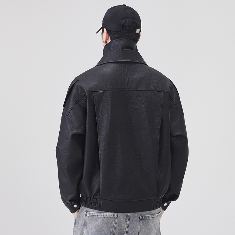 Herbst Winter Leder Jacke Männ – Streetwear Clothing Brands Bewertung und Preis